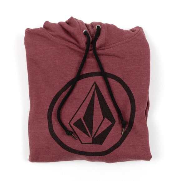 Volcom‎ Maroon Heather Blaqued Out Logo Hoodie Pullover Men's Size Medium - Picture 13 of 13